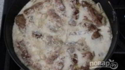 печень баранья в сметане