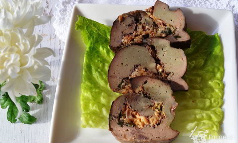 Рецепт печени фаршированной праздничной