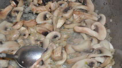 печень с грибами