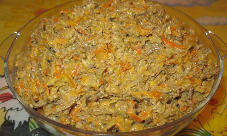 Рецепт печени с морковью и луком