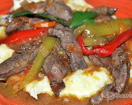 Печень со сладким перцем