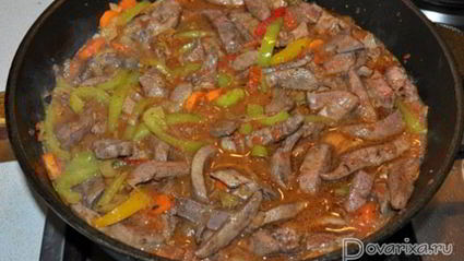 печень со сладким перцем