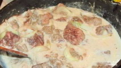 печень, тушенная в молоке