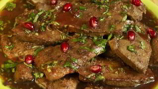 Печень в гранатовом соусе