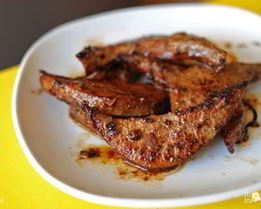 Печень в пряной медовой глазури