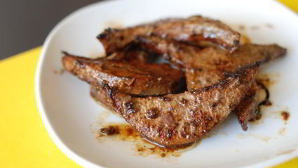 печень в пряной медовой глазури