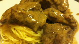 Печень ягненка в сметане