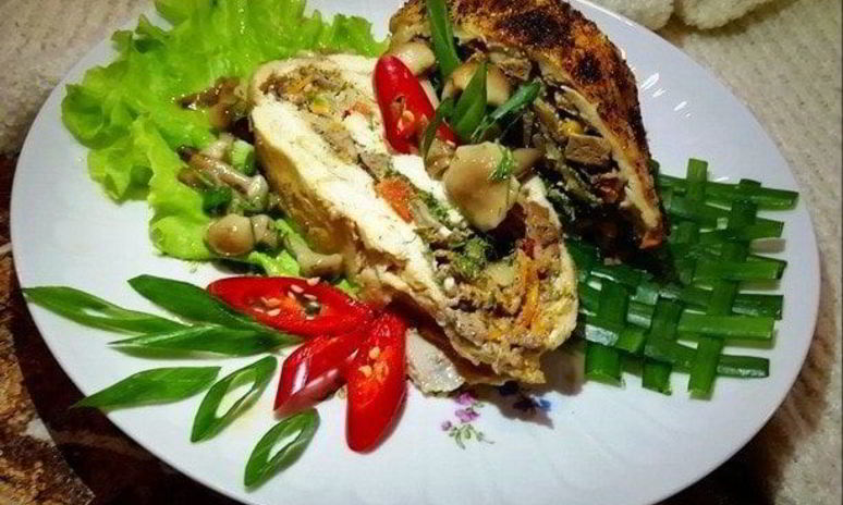 Рецепт запеченных куриных грудок с печенью