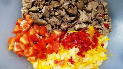 запеченные куриные грудки с печенью