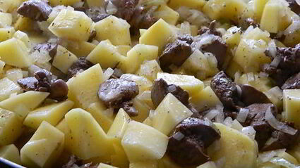 жареная картошечка с печенью