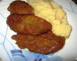 Жареная печень дикой козы