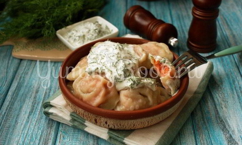 Рецепт пельменей с лососем