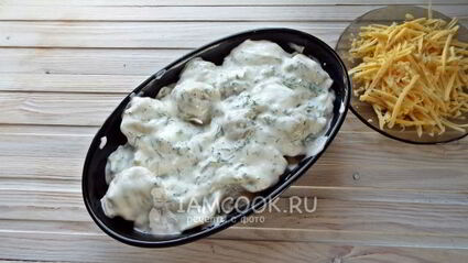 пельмени с сыром и сметаной в духовке