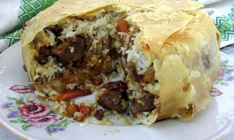 Рецепт азербайджанского плова шах в лаваше