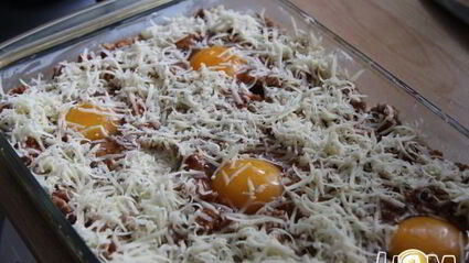 джамбалайя — рис с фаршем и яйцами запеченные