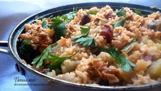 Джамбалайя с лисичками