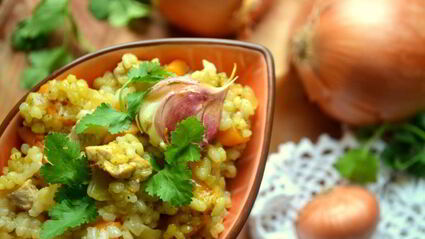 легкий южный плов с зирой и курагой