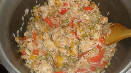 паэлья с курицей и овощами