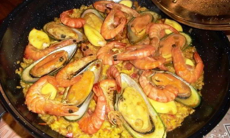 Рецепт паэльи в воке