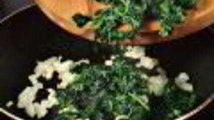 пилав со шпинатом