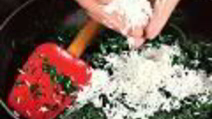 пилав со шпинатом