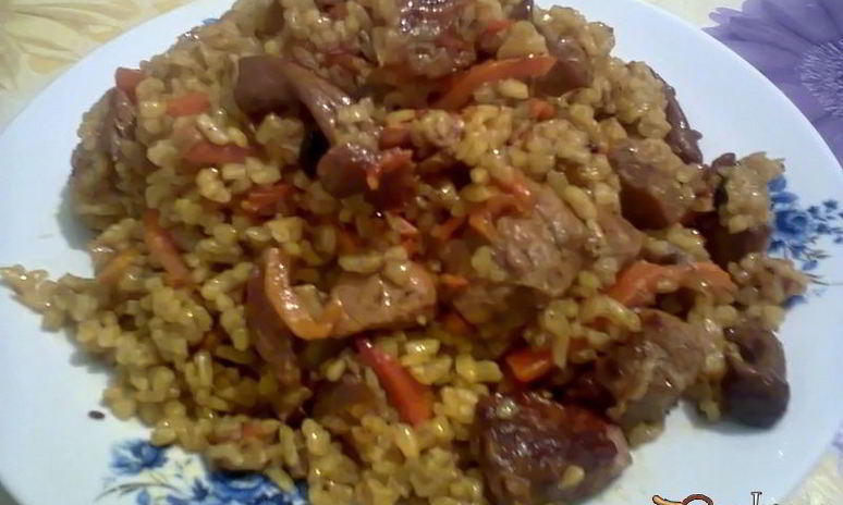 Рецепт плова фантазия с мясом и грибами