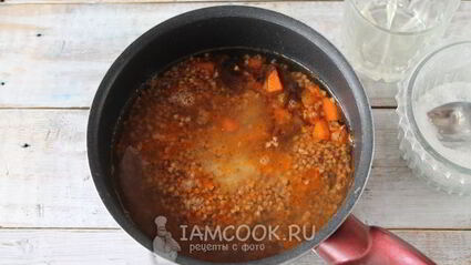 плов из гречки с грибами и орехами