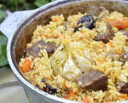 Плов на костре со свининой