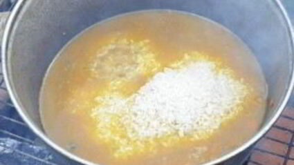 плов на костре со свининой