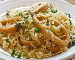 Плов с кальмарами