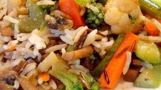 Плов с курицей и кабачками