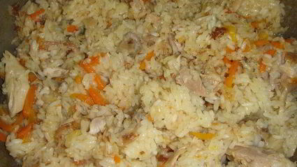 плов с курицей и курагой в духовке