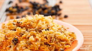 Плов с шампиньонами