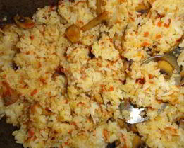 Вегетарианский постный плов с грибами