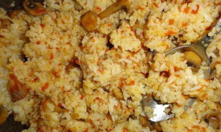 Рецепт вегетарианского постного плова с грибами