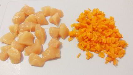 фрикасе из курицы с рисовым медвежонком