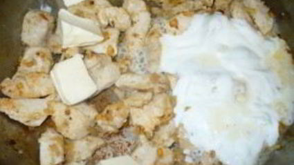 фрикасе из курицы с сыром