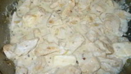 фрикасе из курицы с сыром