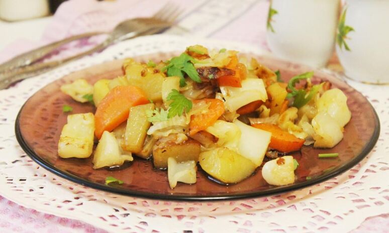 Рецепт картошки капуста морковь лук рагу