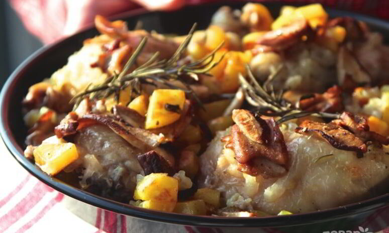 Рецепт куриного фрикасе с грибами по-женевски