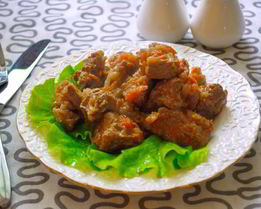 Мясное рагу с баклажанами