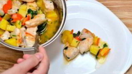 овощное рагу из куриной грудки