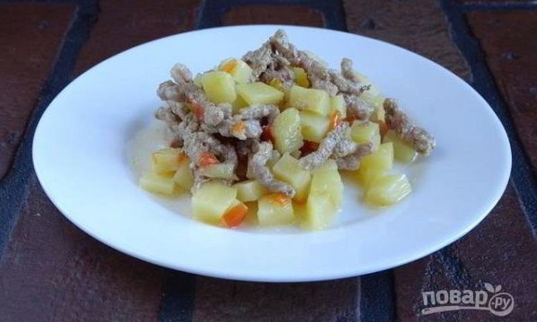 Рецепт овощного рагу с фаршем в мультиварке