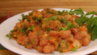 Овощное рагу с фасолью