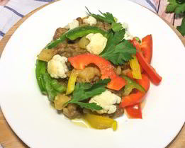 Овощное рагу с говядиной