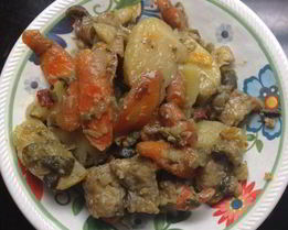 Овощное рагу с рыбой