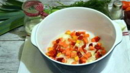 овощное рагу со свининой в духовке