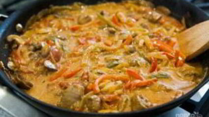 рагу из индейки с грибами