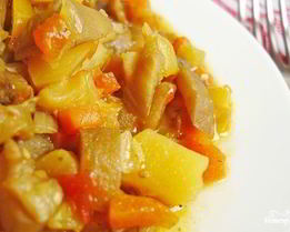 Рагу из кабачков с грибами