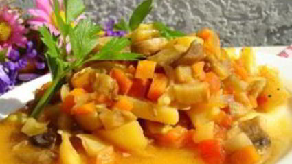 рагу из кабачков с грибами